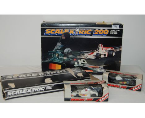 SCALEXTRIC 200 WITH 2 EXTRA CARS AND TRACK.