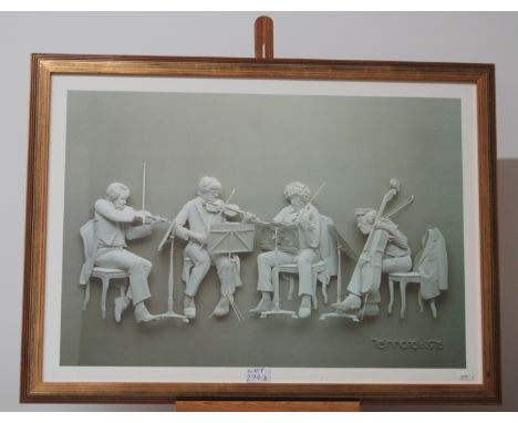 LITHOGRAPHIC PRINT 'THE REHEARSAL' REINHARD 1976. 44.5 X 65CM.