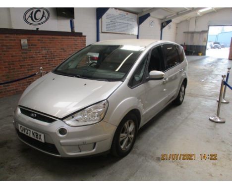 Make &amp; Model: Ford S-Max Zetec TDCiDate of Reg: OV07 KBXColour: Silvercc: 1997MoT: 05-02-2022Fuel Type: DIESELMileage: 20