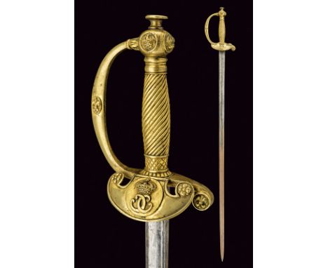 dating: second quarter of the 19th Century provenance: Parma, Straight, single-and false-edged blade with fuller at the cente