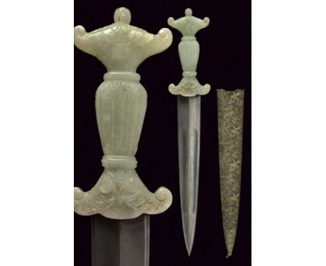 dating: Second half of the 20th Century provenance: India, Straight, double-edged blade with central raiser and two fullers. 