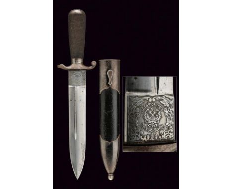 dating: circa 1900 provenance: Zlatoust, Wide, straight, double-edged blade with groove, rectangular tang, on one side engrav