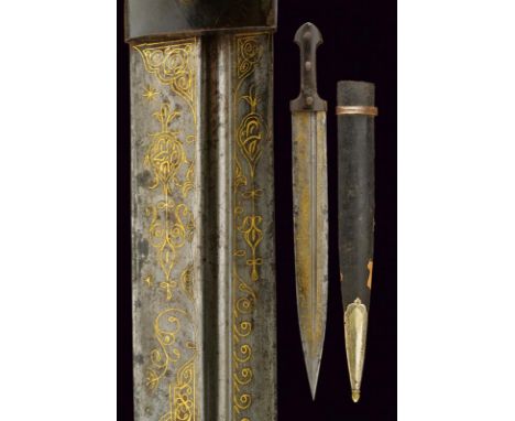dating: early 20th Century provenance: Caucasia, Straight, double-edged blade with parallel and asymmetrical fullers on both 