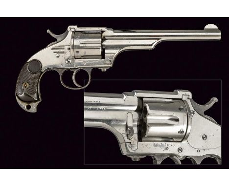 dating: 1875-1890 provenance: USA, Round, rifled, cal. 44/40 barrel, semicircle fore-sight, marked with address and patents o