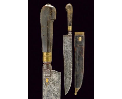 dating: Mid 19th Century provenance: Naples, Wide, single-and false-edged blade with nice stamp of Naples royal manufacturer 