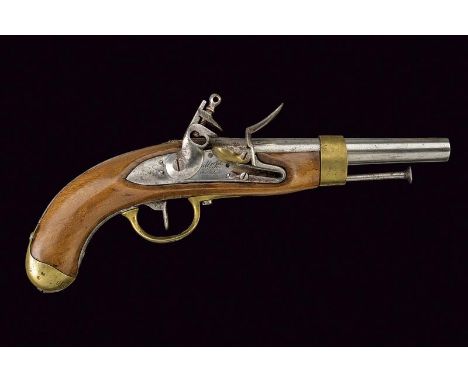 dating: 1809 provenance: Naples, Smooth, two-stage, 18 mm cal. barrel, first part octagonal dated '1809'; lock marked 'M.r R.