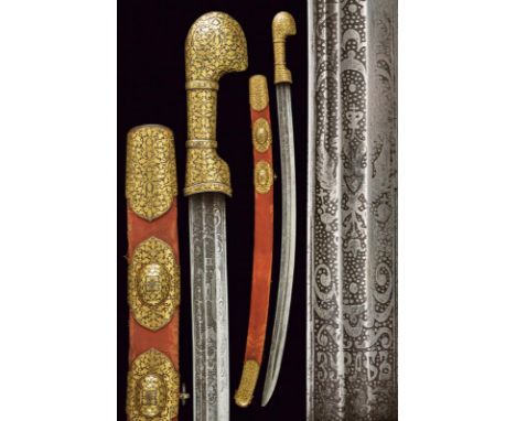 dating: Second half of the 19th Century provenance: Tiflis, Curved, single-and false-edged blade with triple groove, base eng