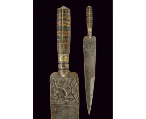 dating: First half of the 19th Century provenance: Southern Italy, Wide and long, single-and false-edged blade, base chiselle