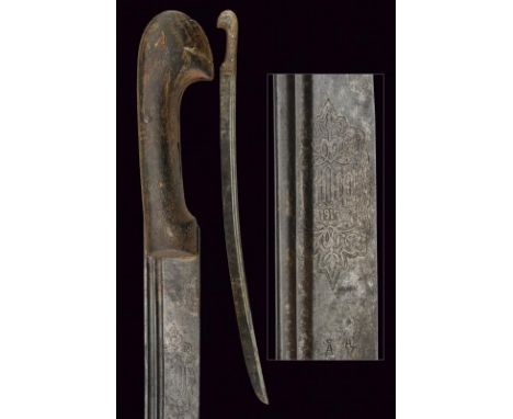 dating: first quarter of the 20th Century provenance: Caucasia, Slightly curved, single-and short false-edged blade, with dou