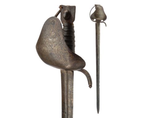 dating: 17th Century provenance: Venice, Straight, double-edged blade, grooved at the first part and featuring remains of a s
