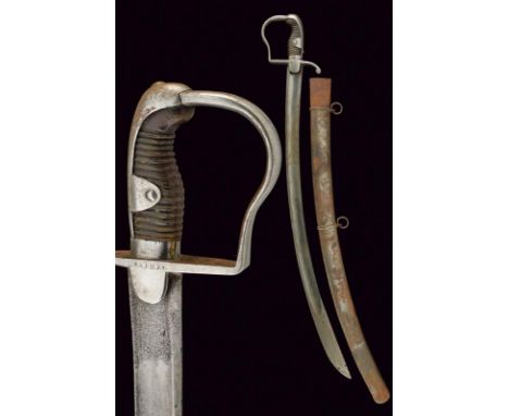 dating: First half of the 19th Century provenance: Germany, Wide, curved, single-and false-edged blade with large fuller, bas