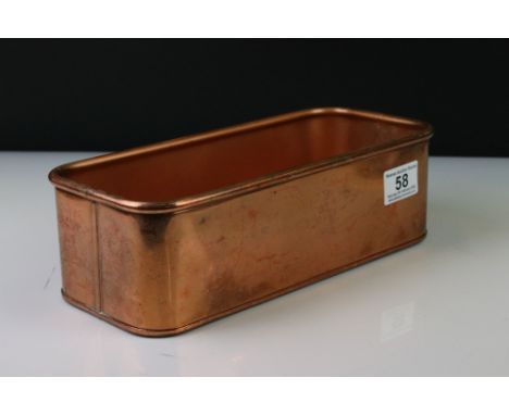 Copper Rectangular Planter, 28cms long 