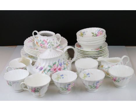 Royal Doulton 'Arcadia'&nbsp;&nbsp;Tea Set including Tea Pot, Lidded Sugar Bowl, Sugar Bowl, Milk Jug, 6 Tea Cups, Saucers an