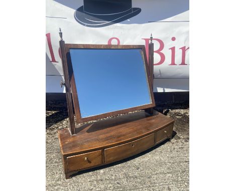 A Georgian three drawer Dressing table mirror [55x56x21.5cm] 