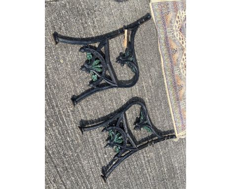 A pair of cast iron bench ends [Smith &amp; Wellstood Ltd, Bonnybridge] 