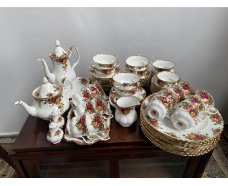 A large collection of Royal Albert 'Old Country Roses' tea/coffee/dinner service 