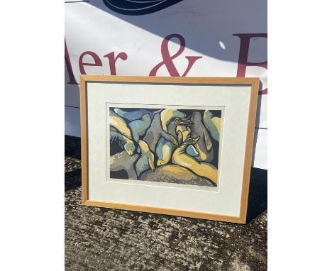Limited edition print, titled 'sea lions' by Lynita Schimizu [signed in pencil] [45x55cm] 