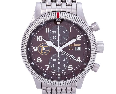 TUTIMA Grand Classic Havanna Fliegerchronograph Herren Armbanduhr. Ref. 781-01. Erstkauf Mai 2005 bei Hunke in Ludwigsburg. L