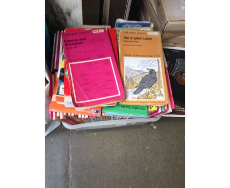 BOX OF ORDNANCE SURVEY MAPS     T4