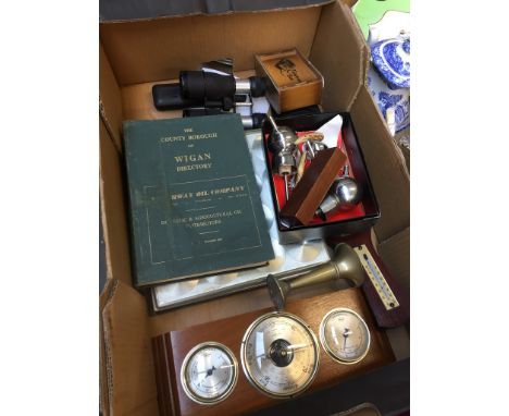 BOX INC. BAROMETER, BINOCULARS   ETC