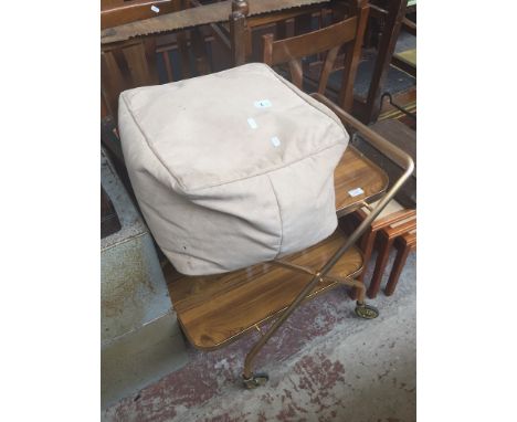 A TROLLEY AND A POUFFE
