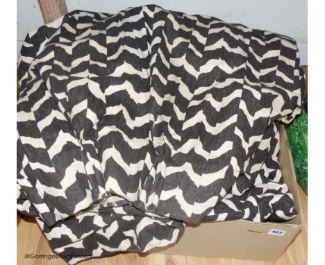   A pair of vintage 1970’s zebra print curtains