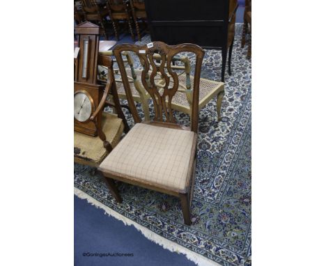 A Chippendale period mahogany single chair
