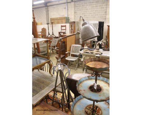   An Industrial style tripod standard lamp
