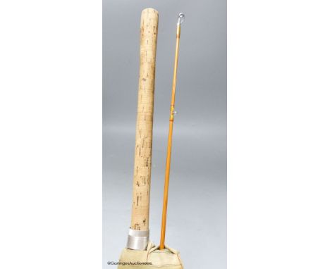   A Hardy's Richard Walker Palakona cane carp fishing rod, 10ft., two piece, in canvas case