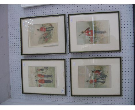 Four Framed Late XIX Century Military Prints, including after G.D.Giles The 43rd - Oxfordshire Light Infantry, after Frank Fe