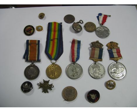 A WWI Medal Duo, comprising War Medal and Victory Medal to 29021 Pte S. Fell, Somerset Light Infantry. Plus a Yorkshire War W