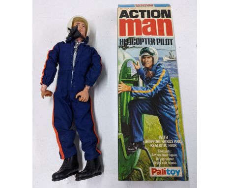 A Palitoy Action Man Helicopter Pilot figure with original box Location:If there is no condition report shown, please request