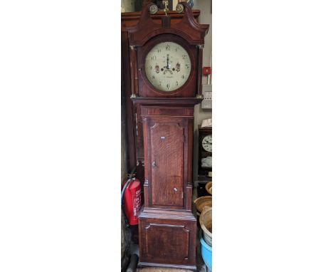 An early 19th century oak and mahogany 8-day longcase clock, 207cm h x 53.5cm wLocation:If there is no condition report shown