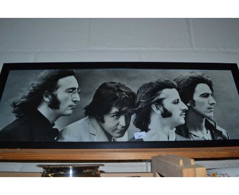 Black and white photographic print of The Beatles