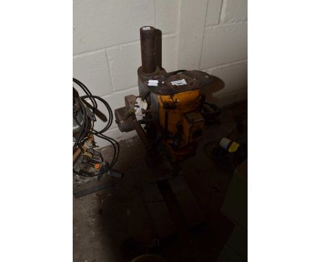 Large yellow electric pillar drill