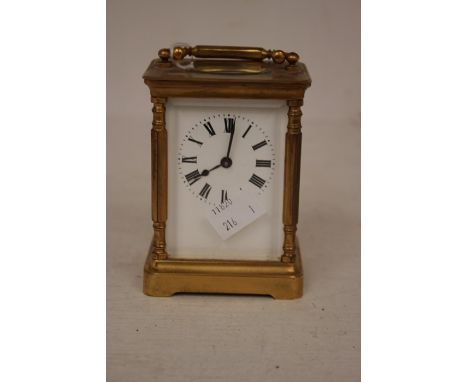 Early 20th century brass French mantle clock.