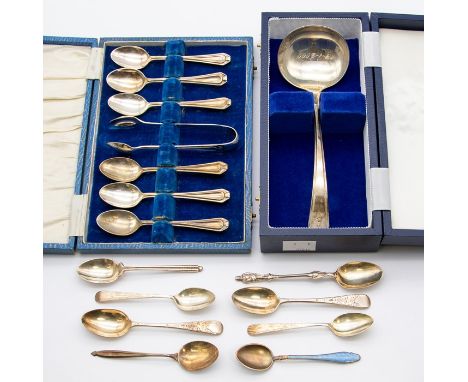 A Modern Millenium silver sauce ladle, the bowl engraved 1.1.2000, hallmarked by J D &amp; Sons, Sheffield, 2000, 2.66ozt box