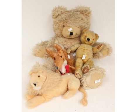 Collection of teddies and puppets i.e Wendy Boston and Chad Valley including Basil Brush hand puppet.