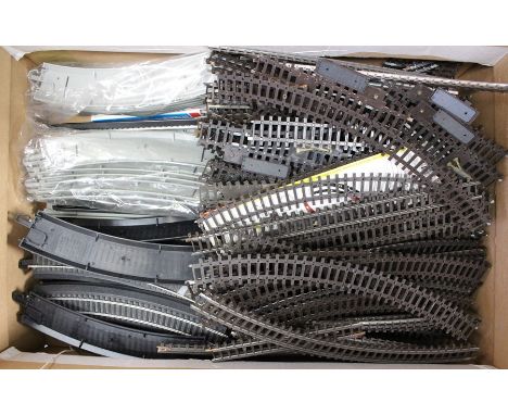 A collection of assorted OO Gauge track and accessories to include Hornby and Bachmann, some boxed; together with various box