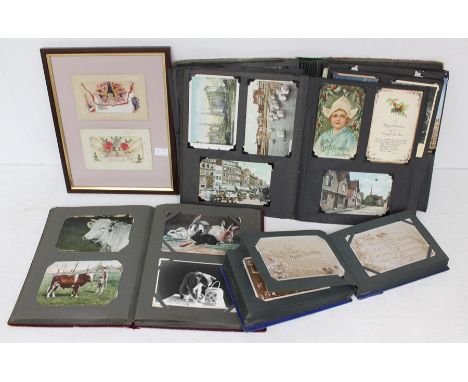 A collection of mainly Edwardian post cards including humorous sets, local to Derbyshire including villages around Wirksworth