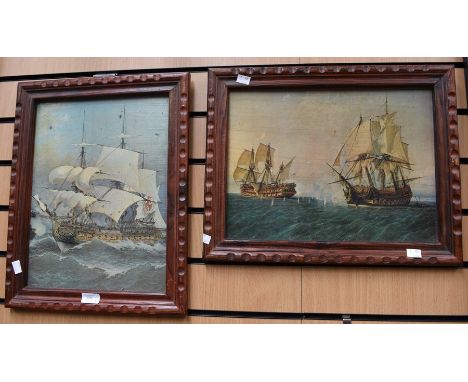 Two framed photographs of early 20th Century folk, two ship prints, along with a clock, horn, metal wares, camera, plated ite