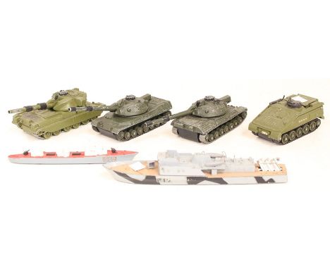 Collection of Dinky Trinks and ships including German Leopard Corvette etc. (6)
