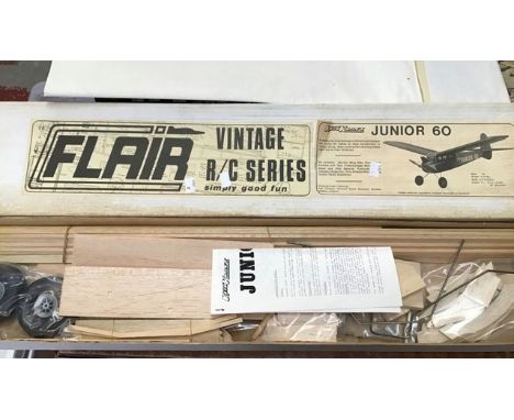 Keilkraft: A boxed, Keilkraft Vintage Junior 60 aircraft kit unbuilt. From the Flair radio control series, kit only, no radio