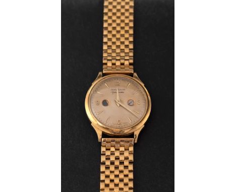 Jaeger-LeCoultre, an 18ct gold 'Futurematic', automatic wristwatch with power reserve,: with hallmark for London, 1959, the d