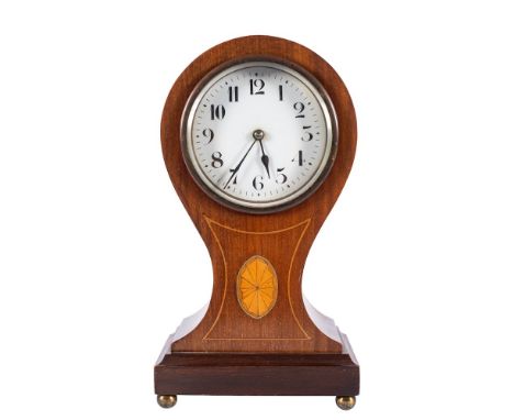 Japy Frères, an Edwardian mantel timepiece: the eight-day duration timepiece movement having a cylinder escapement and stampe
