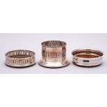 An Elizabeth II silver bottle coaster, maker Asprey & Co Ltd, Sheffield,