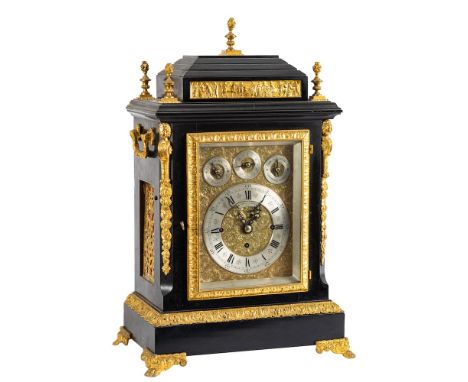 Noble &amp; Chivers, Bath a Victorian chiming bracket clock with bracket: the eight-day duration, triple-fusee movement strik