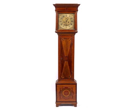 Samuel Hart, Stonham, an oak and mahogany longcase clock: the eight-day duration movement striking the hours on a bell, with 