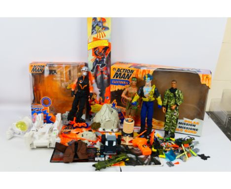 Hasbro - Action Man - 5 x Action Man figures and accessories including Action Kite Sky Jumper # 76501, Street Roller # 18842 