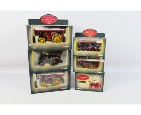 Corgi - Vintage Glory - 6 x boxed models, Fowler B6 Road Locomotive # 80106, Garrett 4CD Showmans Tractor # 80306, limited ed